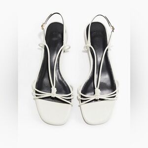 H&M White Strappy Sandals Size 8
